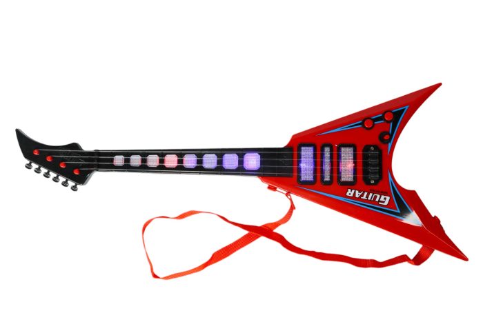 Guitarra en V de juguete roja o blanca - Imagen 5