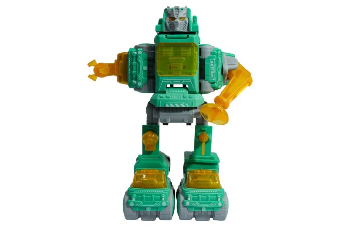 Set 5 autitos para armar un robots verde - Imagen 1