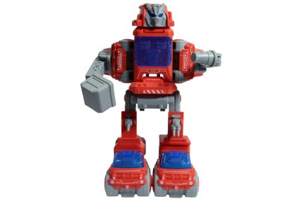Set 5 autitos para armar un robots rojo