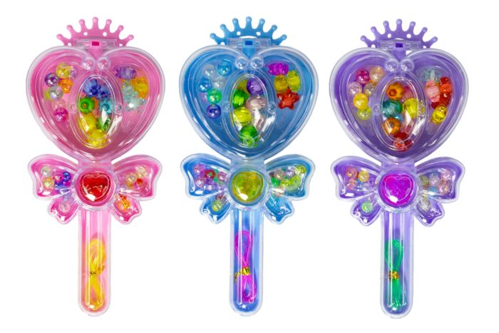 Báculo de corazón con mostacillas - Imagen 1