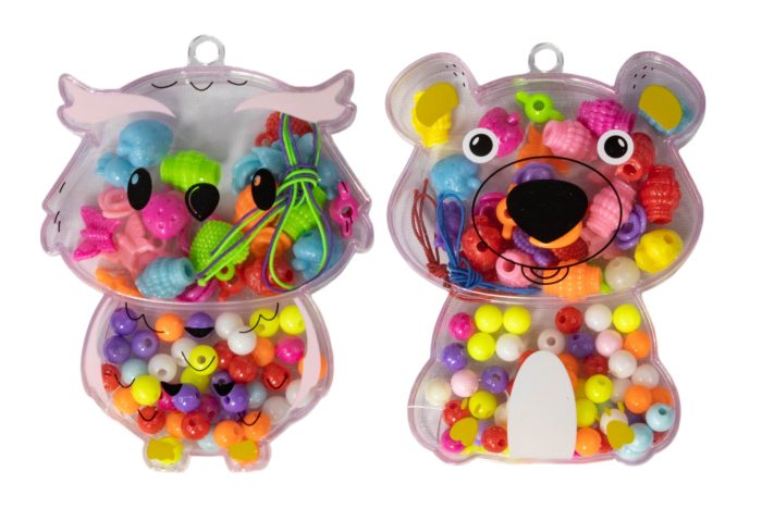 Cajita oso o lechuza con mostacillas - Imagen 1