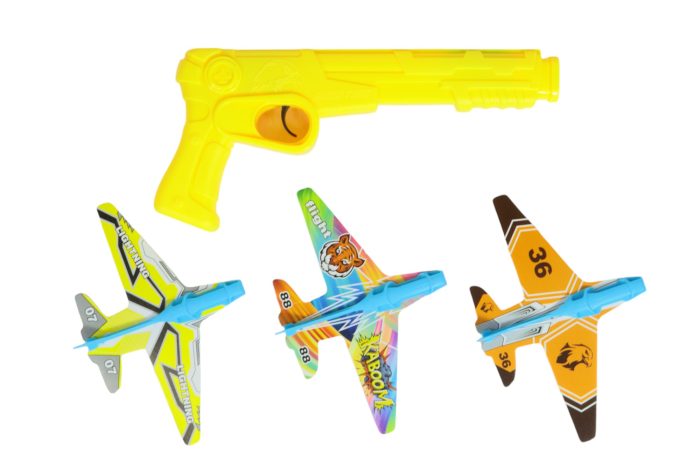 Caja con un lanzado y tres aviones - Imagen 3