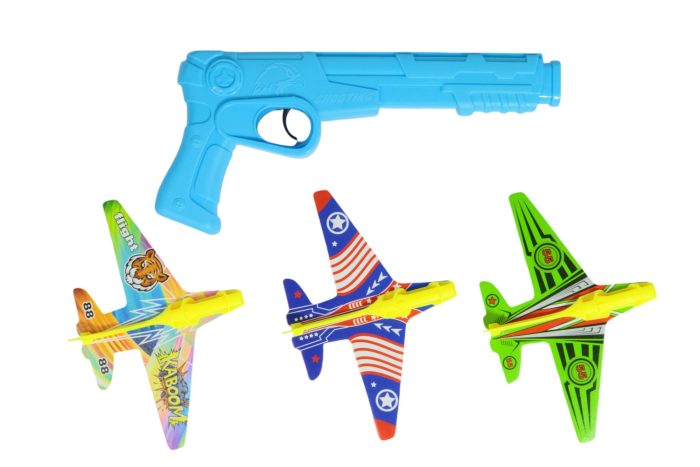 Caja con un lanzado y tres aviones - Imagen 2