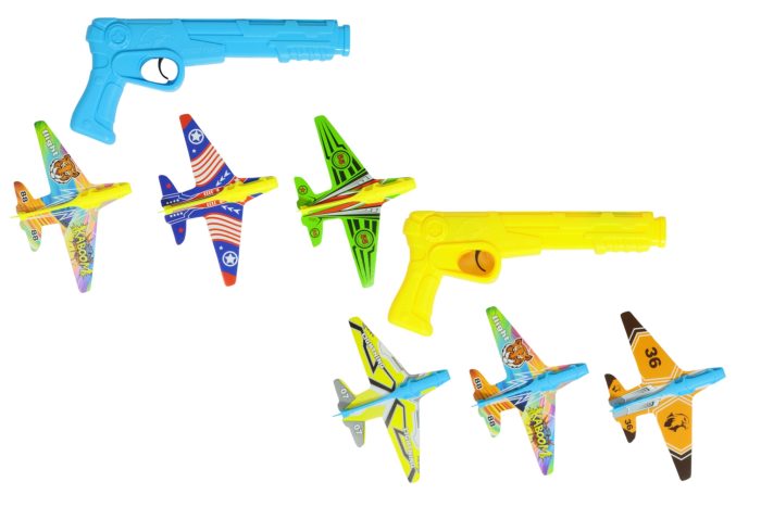 Caja con un lanzado y tres aviones - Imagen 1