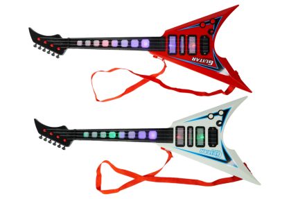 Guitarra en V de juguete roja o blanca