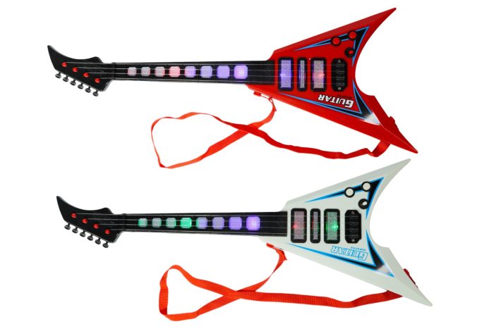 Guitarra en V de juguete roja o blanca - Imagen 1