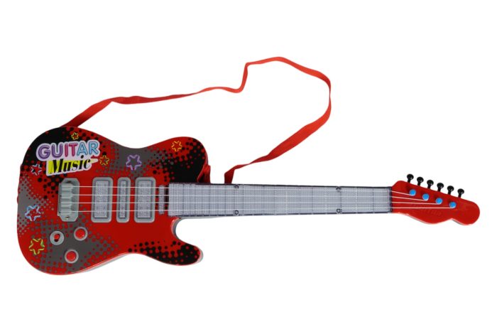 Guitarra Telecaster mas micrófono roja - Imagen 4