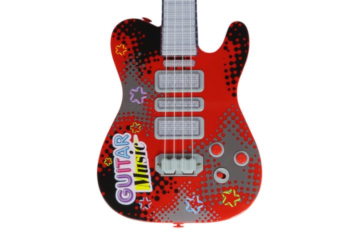 Guitarra Telecaster mas micrófono roja - Imagen 3