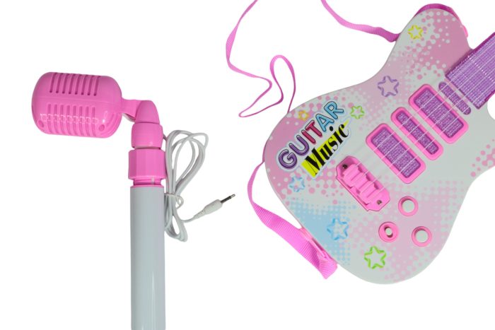 Guitarra telecaster mas micrófono rosa - Imagen 1