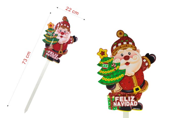 Estacas de jardín navideñas 73x22cm - Imagen 1