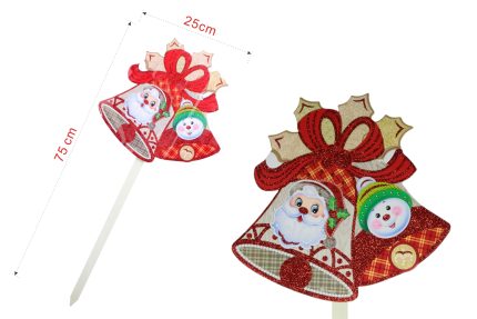 Estacas de jardín navideñas 75X25cm