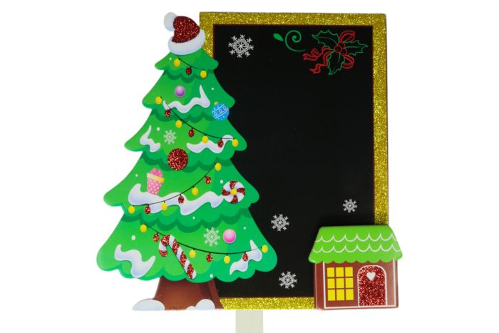Estacas de jardín navideñas con pizarra 75x29 - Imagen 4