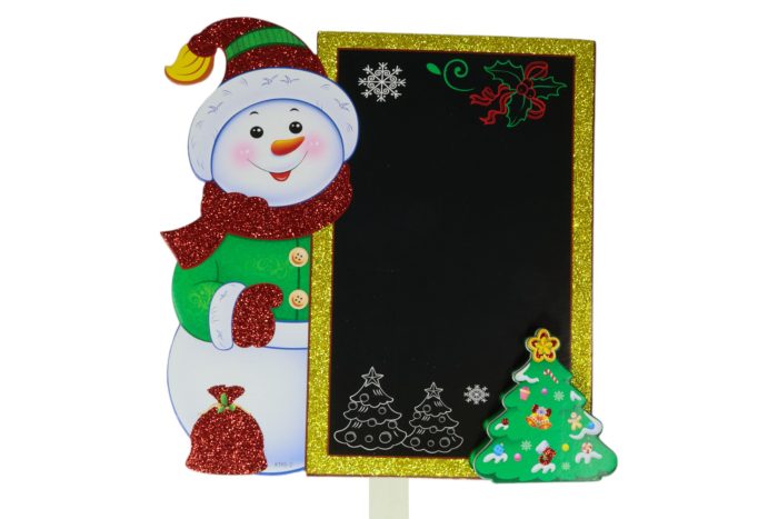 Estacas de jardín navideñas con pizarra 75x29 - Imagen 3