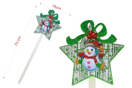 Estacas de jardín navideñas 70X18 cm