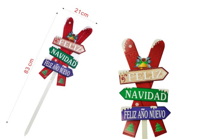 Estacas de jardín navideñas 83x21cm - Imagen 1