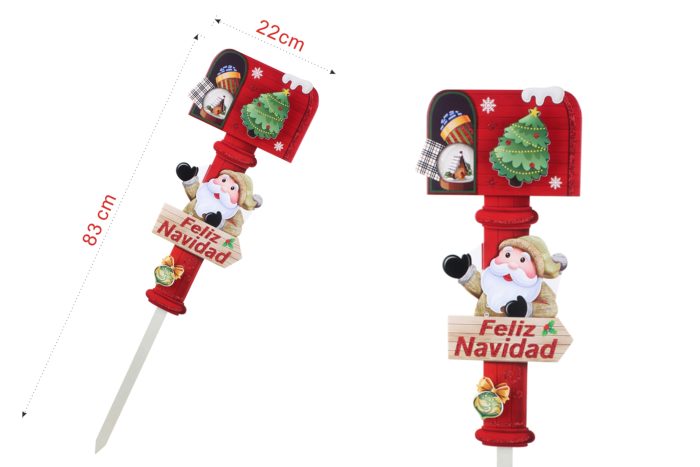 036875-1 Estacas de jardín navideñas 83X22CM - Imagen 1