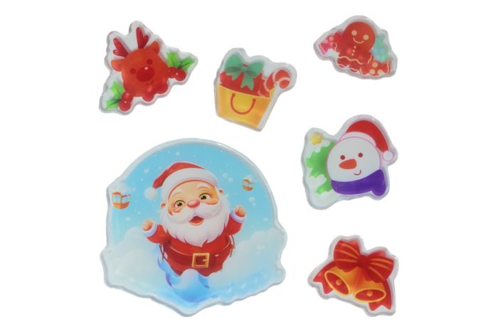 Adhesivos Gel de navidad medianos ventana 6 diseños - Imagen 7