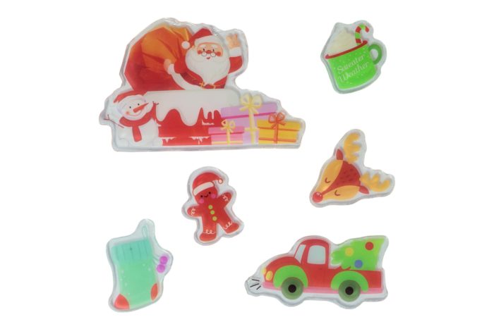 Adhesivos Gel de navidad medianos ventana 6 diseños - Imagen 2