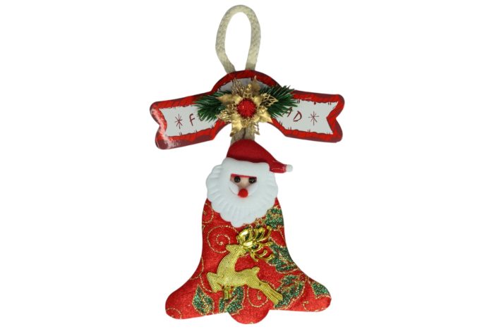 Adorno navideño para puerta pascuero en forma de campana - Imagen 4