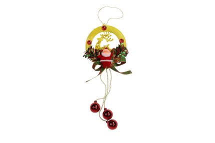 Colgante navideño dorado reno 24cm