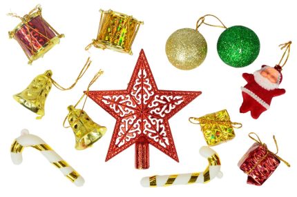 Set adornos navideños estrella 12 unidades