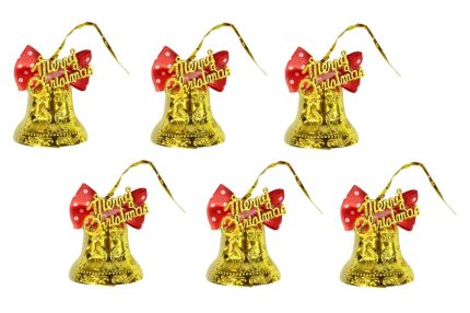 Set de 6 campanas navideñas 4cm