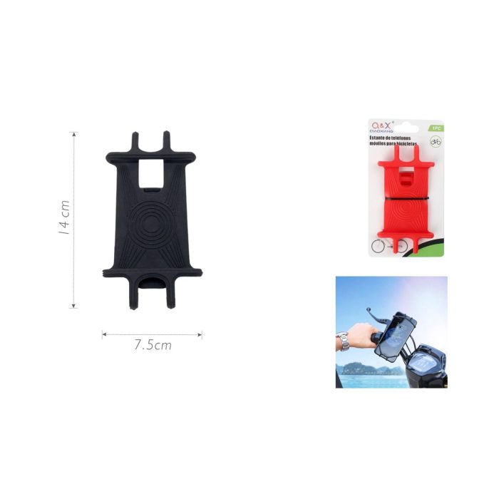 Soporte de Celular para Bicicleta (Rojo y Negro) - Imagen 7