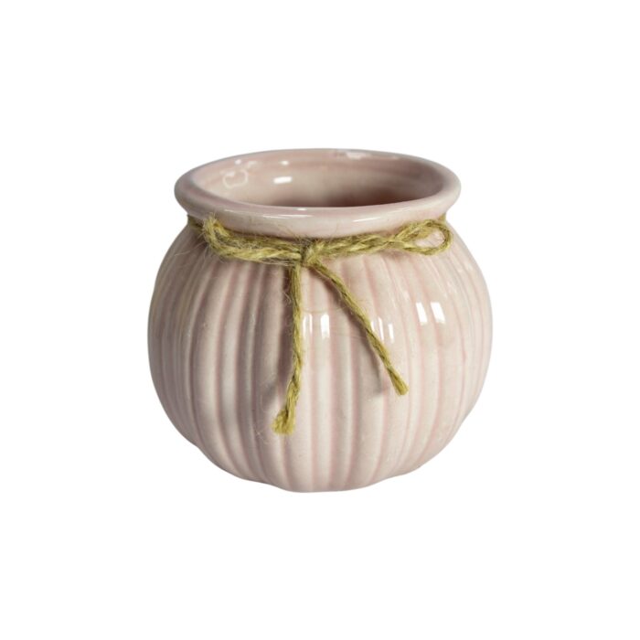 Maceta de Cerámica Acanalado y Cuerda Decorativa (9x8,3cm) - Imagen 6