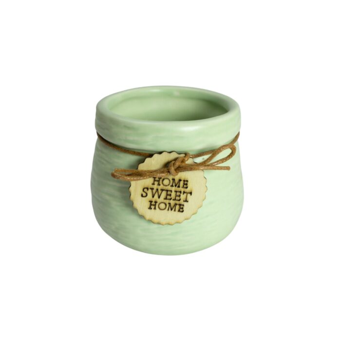 Maceta de cerámica con textura acanalada 4 colores (9×7,3cm) - Imagen 5