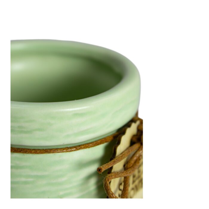 Maceta de cerámica con textura acanalada 4 colores (9×7,3cm) - Imagen 6