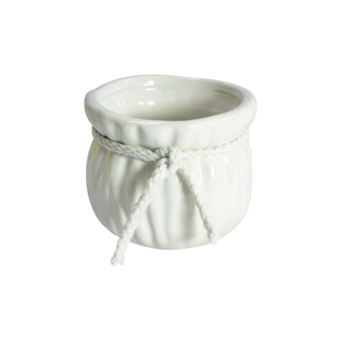 Maceta de cerámica brillante diseño acanelado 4 colores (8,5x7,5cm) - Imagen 7