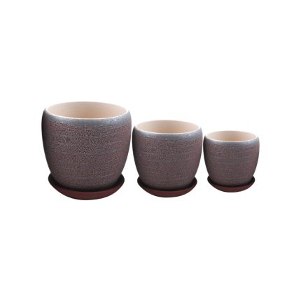 Juego de 3 macetas de cerámica modelo SM6J2B