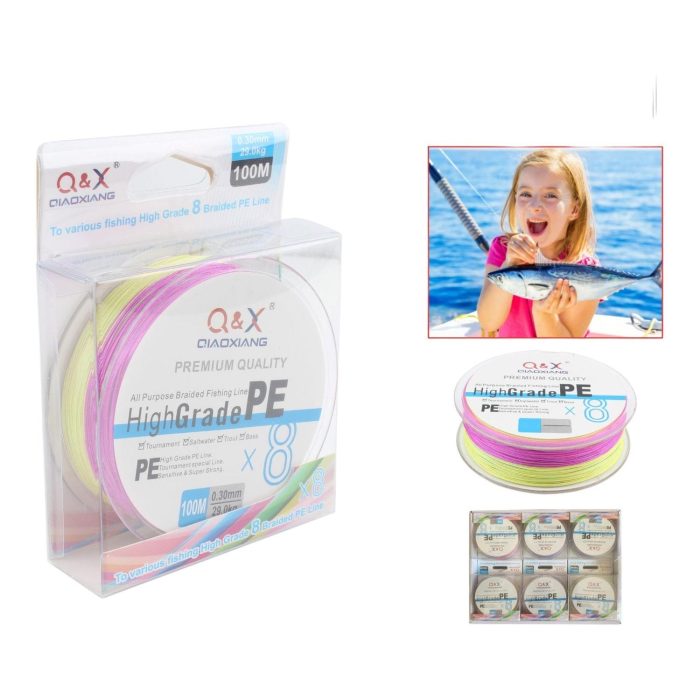 (Hilo De Pescar) 100 Metros De Dalima 8X Color 0.30Mm - Imagen 1