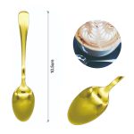Cucharon pequeno para cafe con mango redondo dorado 3PCS - Imagen 2