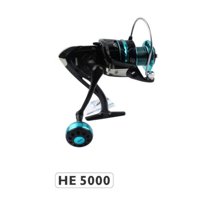 Carrete de pesca metálico HE5000 (versión agua dulce/con mango de metal)