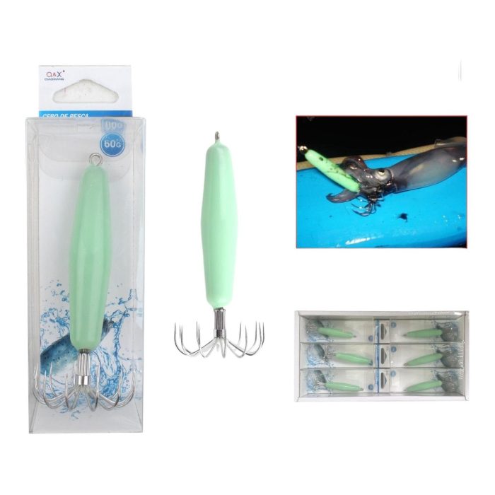 62353092 Colgante De Plomo Cil¨ªndrico Luminoso En Cuero Con Gancho 60G - Imagen 1