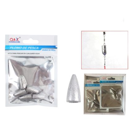Colgante De Plomo De Bala 10G 5Pcs (Color Plomo)