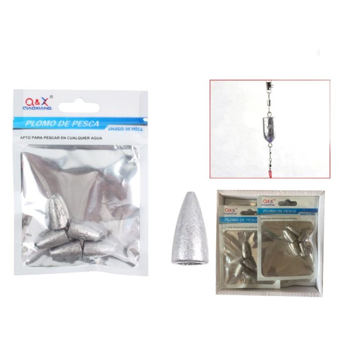 60363121 Colgante De Plomo De Bala 10G 5Pcs (Color Plomo) - Imagen 1