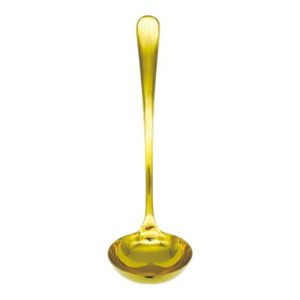 Cucharon para sopa con mango redondo dorado 1PC