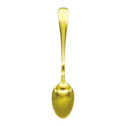 Cucharon pequeno para cafe con mango redondo dorado 3PCS