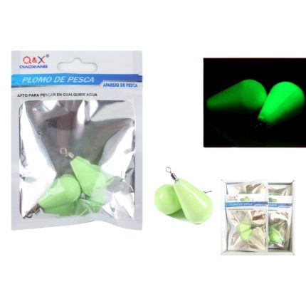 Colgante De Plomo Luminoso En Forma De Gota 30G 2Pcs