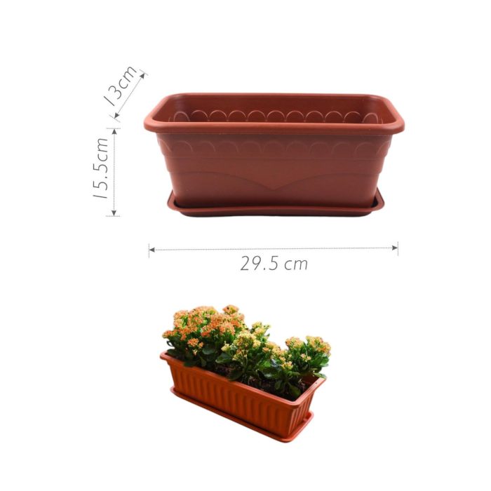 JX8602 Maceta de plástico 29.5x15.5x13 - Imagen 2