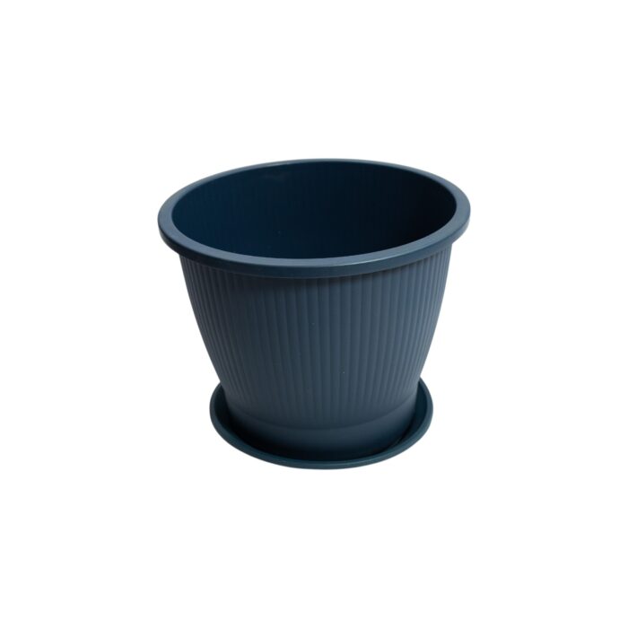 Macetero plástico diseño relieves verticales 24,5x20,5 - Imagen 5