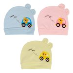 Gorro para Bebe Algodón diseño osito (1-3 meses)
