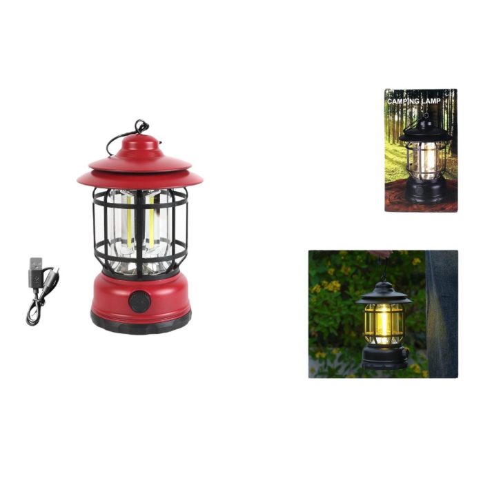 62335771 Lampara de Camping Retro Recargable Tipo C - Imagen 1