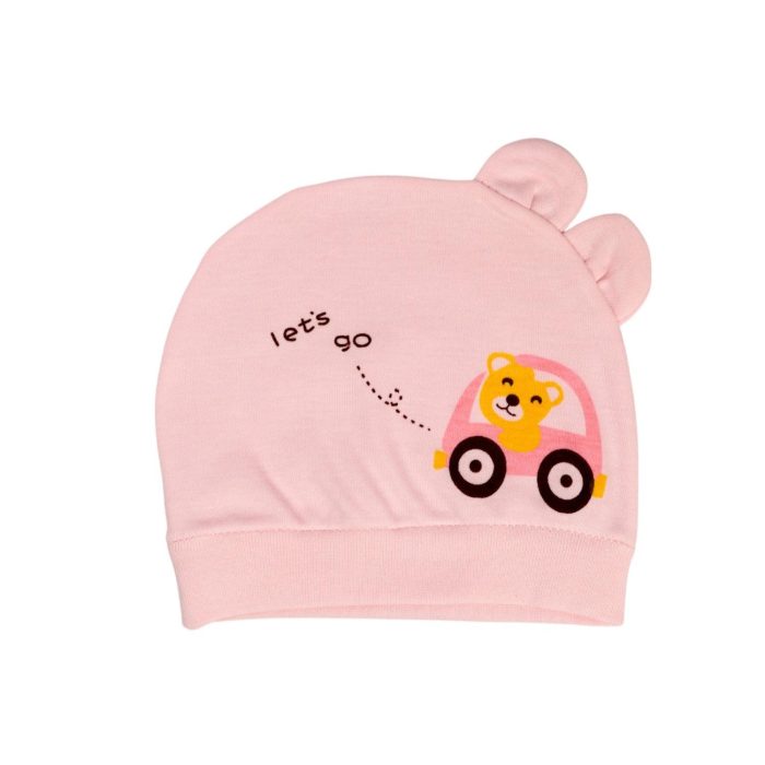 Gorro para Bebe Algodón diseño osito (1-3 meses) - Imagen 4