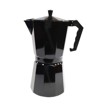 Cafetera negra clásica italiana (14 tazas)