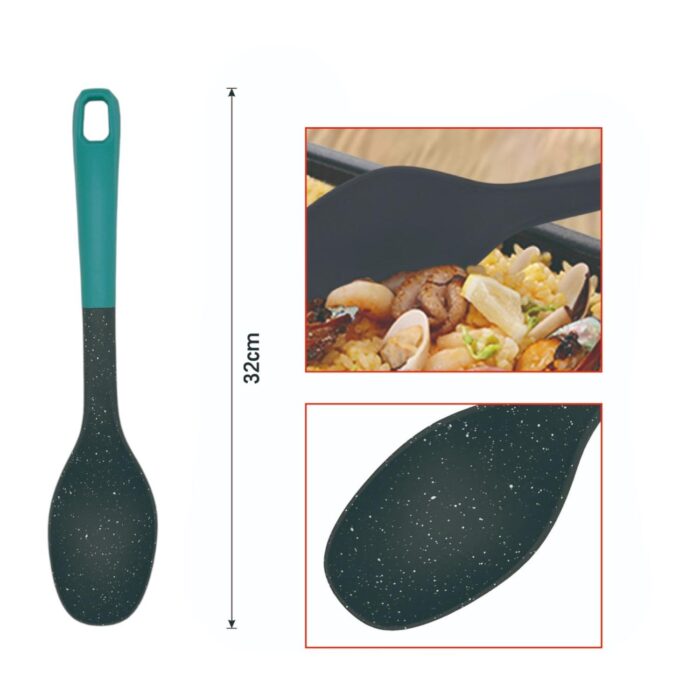 Espátula de plástico para jugos con diseño de puntos grises - Imagen 2