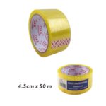 Cinta adhesiva transparente amarilla 4.5 cm x 50 m para embalaje ligero - Imagen 2