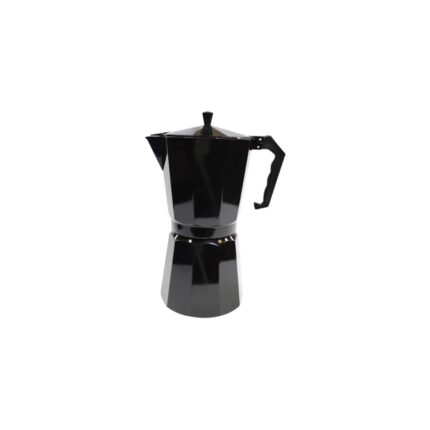 Cafetera italiana negra capacidad 1/2 taza